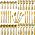 Gold Silverware Set 60PCS for 12 - Elegant Stainless Steel Flatware