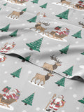 Queen Christmas Santas Sleigh Sheet Set - Soft Festive 4 Piece Bedding