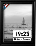 Black 19x23 Picture Frame 0.75 in Wide - Handmade Solid Wood