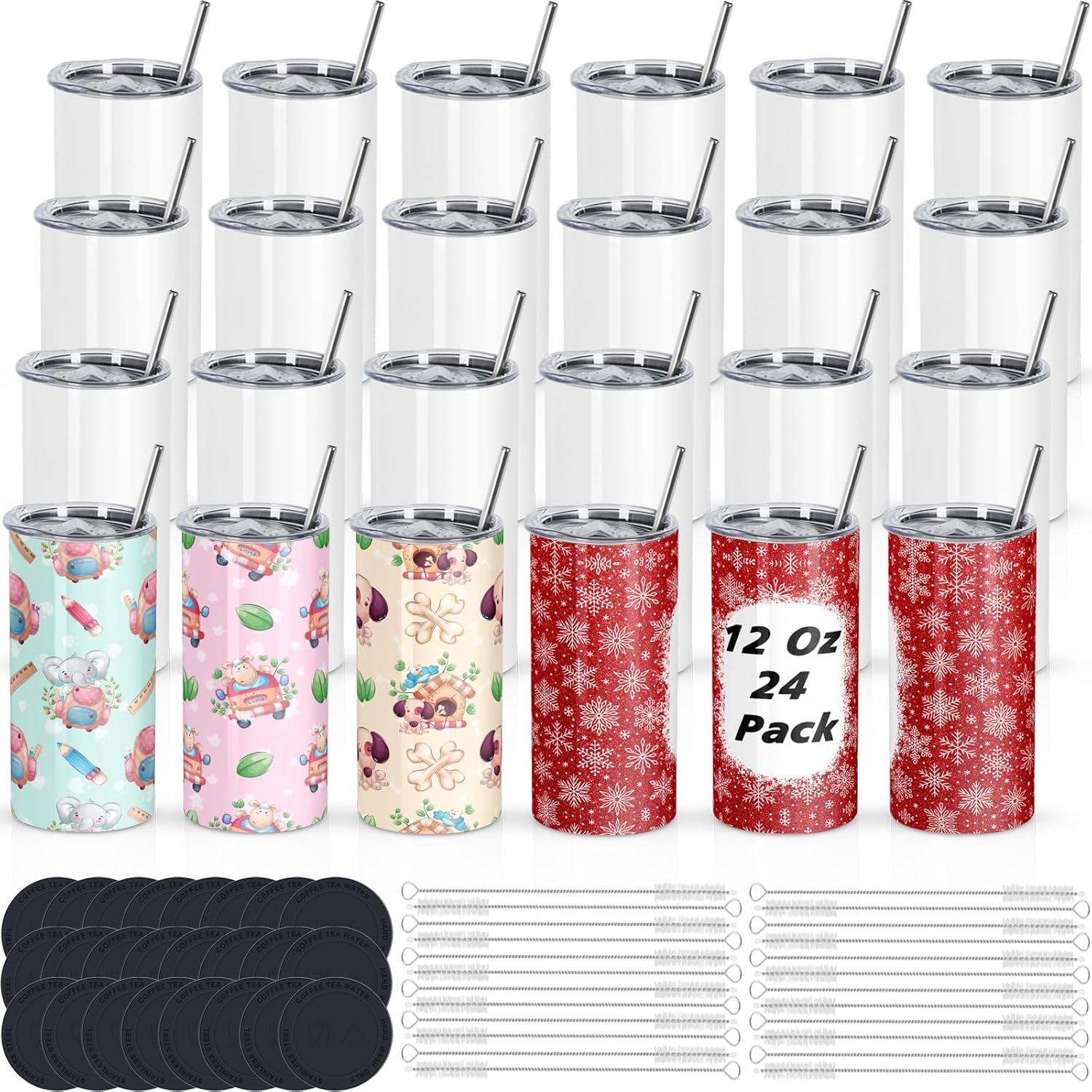 12 Oz Sublimation Tumblers Blanks Bulk for Custom Designs