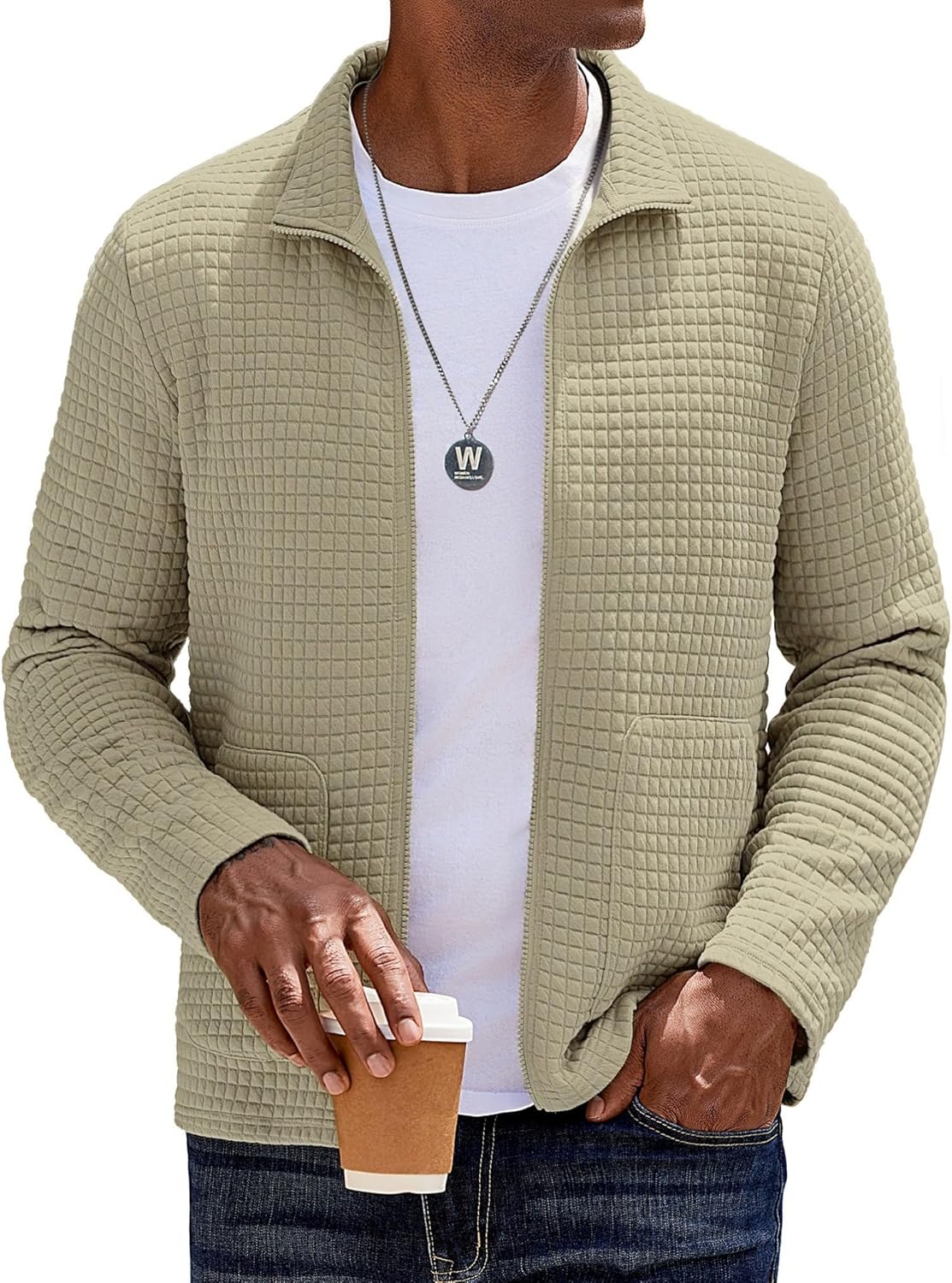 COOFANDY Men's Lightweight Varsity Jacket for Casual Style