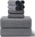 8-Piece Gray Bath Towel Set 35in x 70in Bath Sheets - Quick Dry