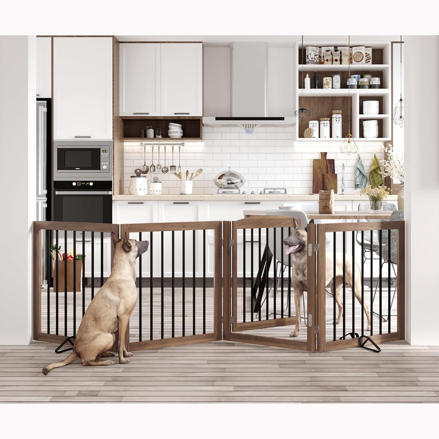 Vantas Folding Pet Gate 96in Wide for Safe and Easy Use