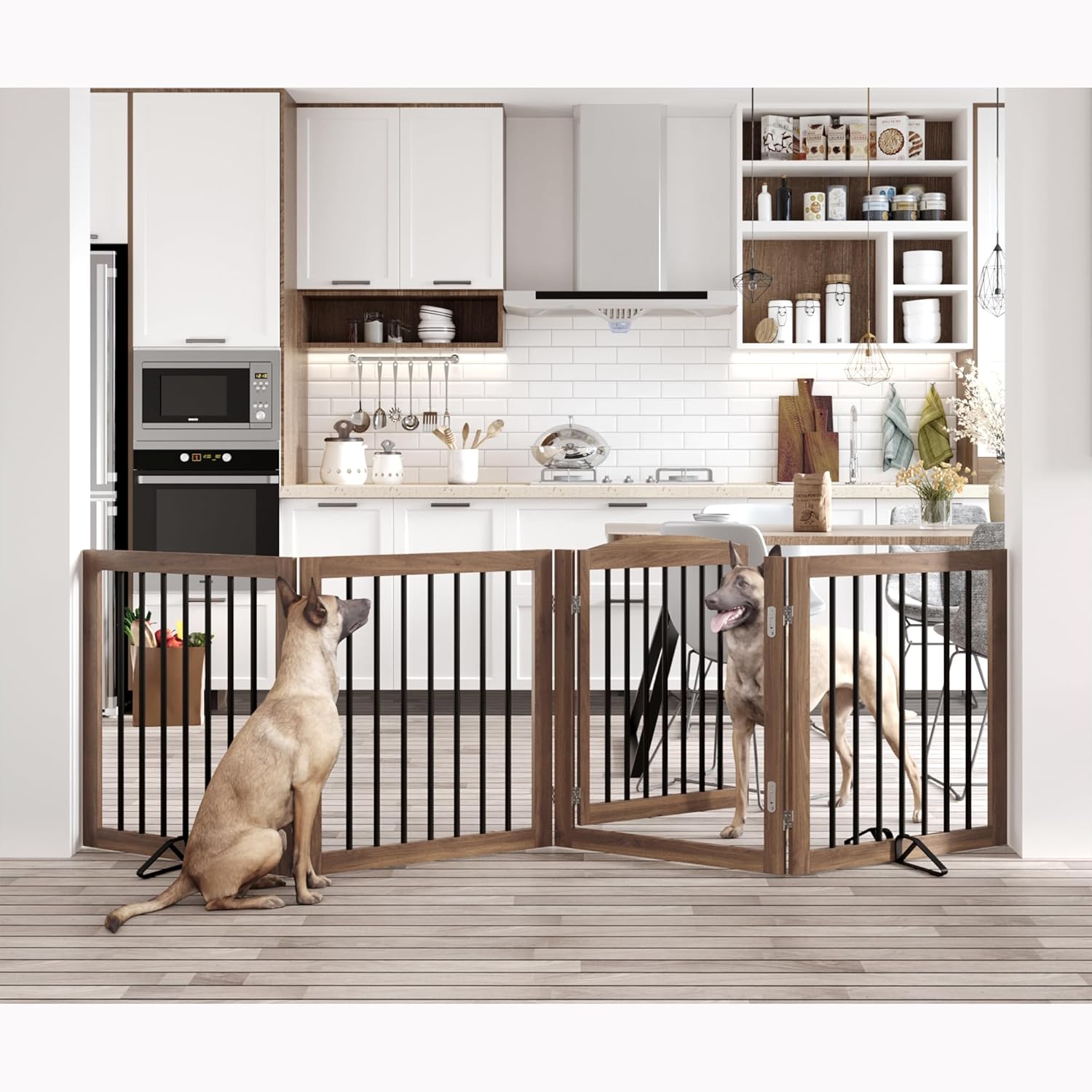 Vantas Folding Pet Gate 96in Wide for Safe and Easy Use