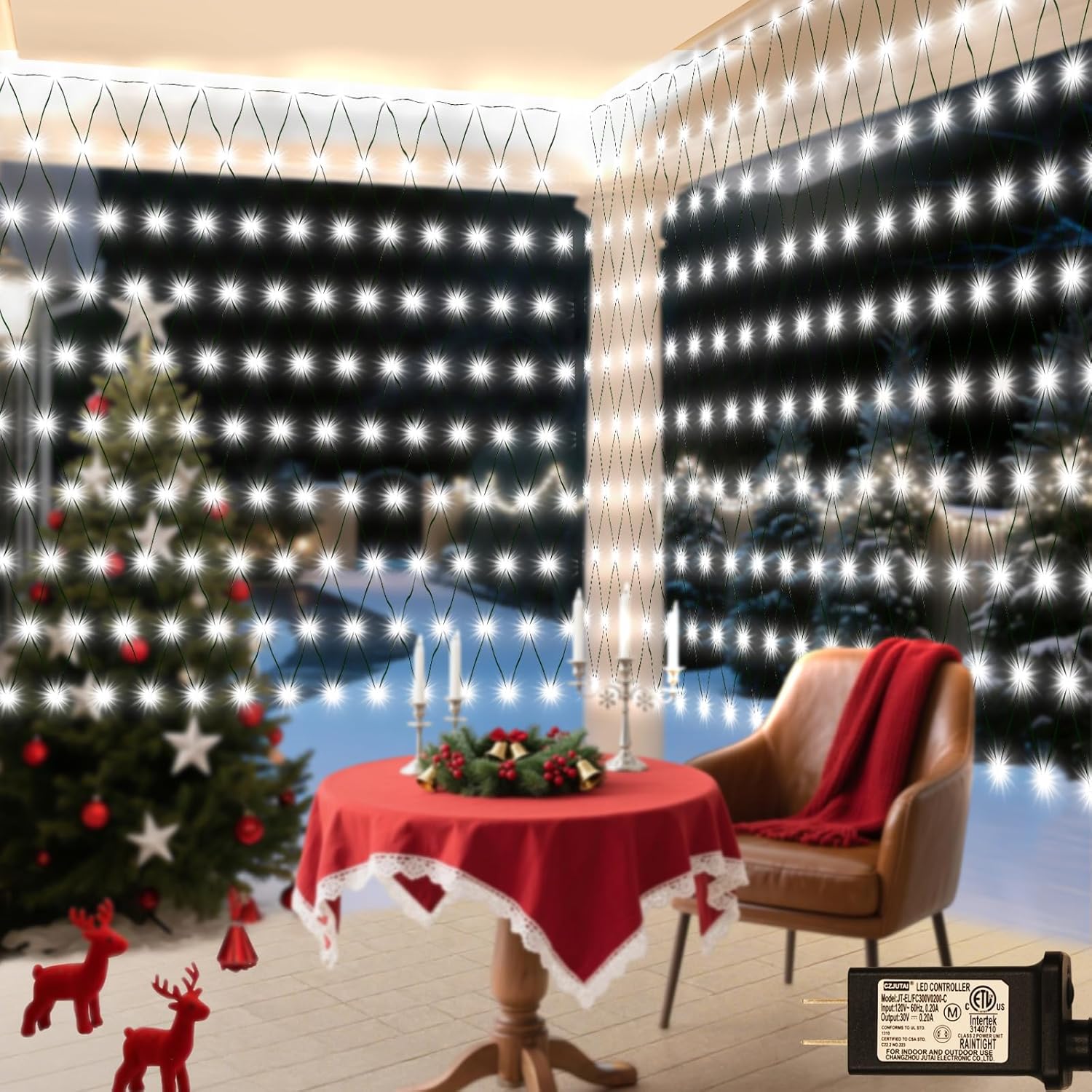 360LED Net Lights Outdoor for Christmas and Holiday Decor
