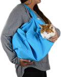 Cat-in-the-Bag Cozy Comfort Carrier - Large Light Blue Carrier