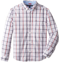 Boys Cotton Long Sleeve Button-Down Shirt - Lightweight Breathable