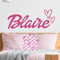 Custom Doll Name Wall Decal - Personalized Nursery Decal 42in x 17in