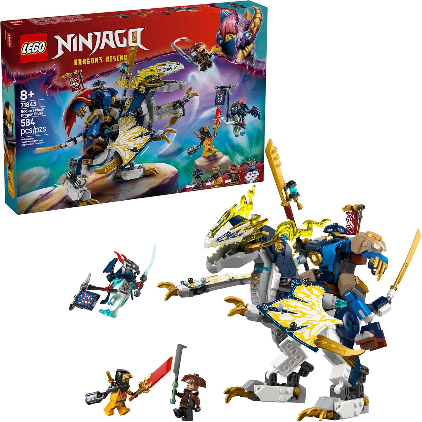 LEGO NINJAGO Rogues Mech Dragon Rider Building Toy for Kids