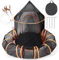Odoland Cat Outdoor Enclosure Tunnels for Fun Playtime