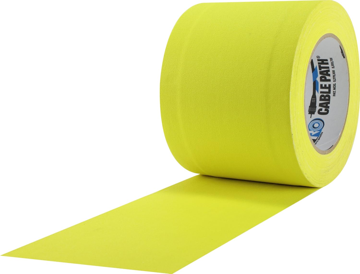 ProTapes Cable Path Gaffers Tape - Durable 4 in Yellow Roll