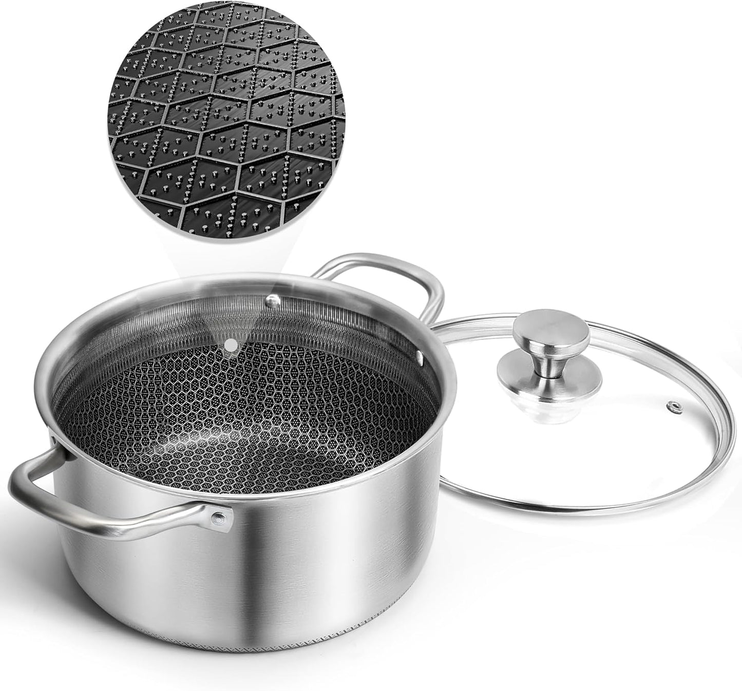 Aufranc Hybrid Nonstick 6 Quart Stainless Steel Stockpot