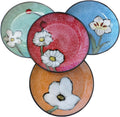 Ceramic Plates Set of 4 - 8 in for Salad, Steak, and More