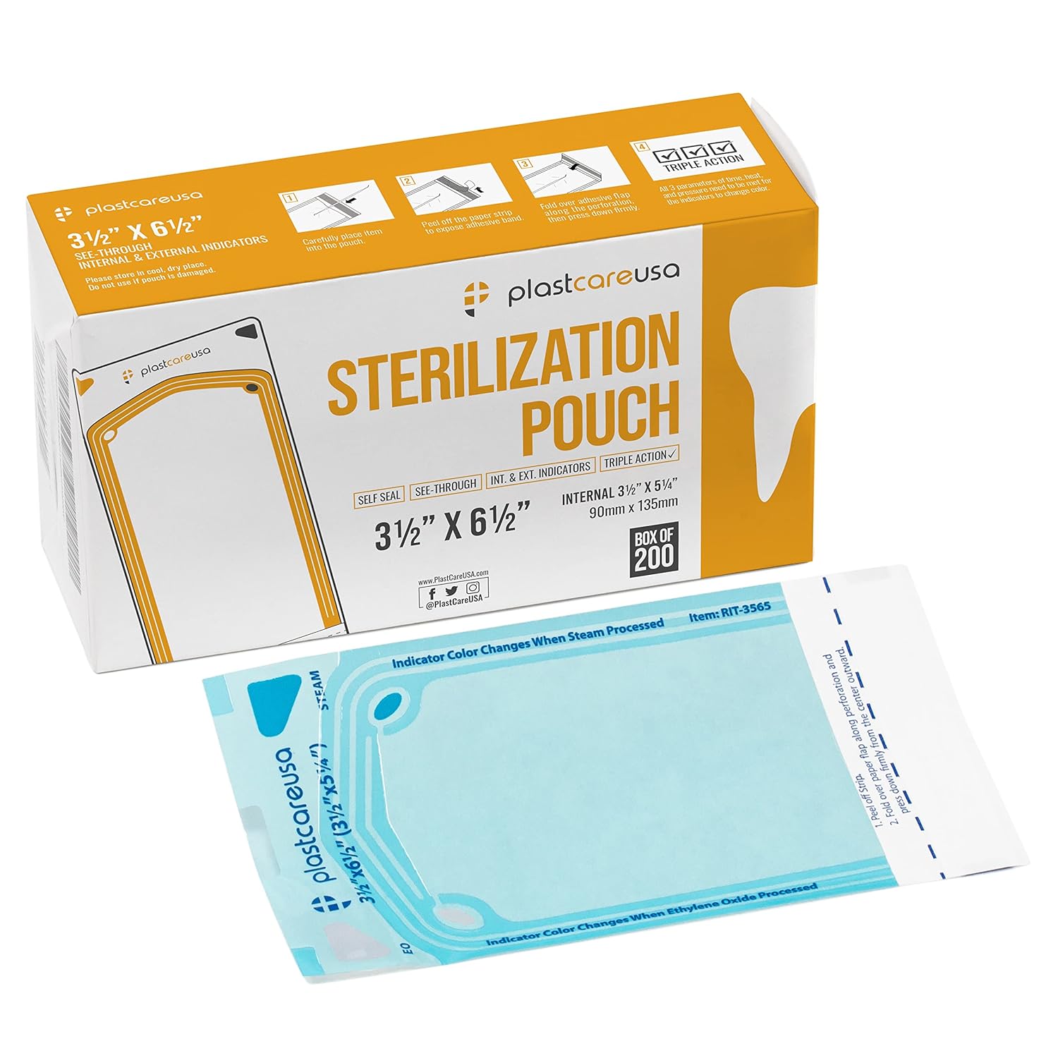 Self Sealing Sterilization Pouches for Dental Instruments