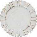 Sousplat Scalloped Ruffled Charger Plate Set of 4 - Elegant Ivory 13in