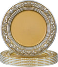 13 in Round Charger Plates Set of 6 - Gold Embossed Rim