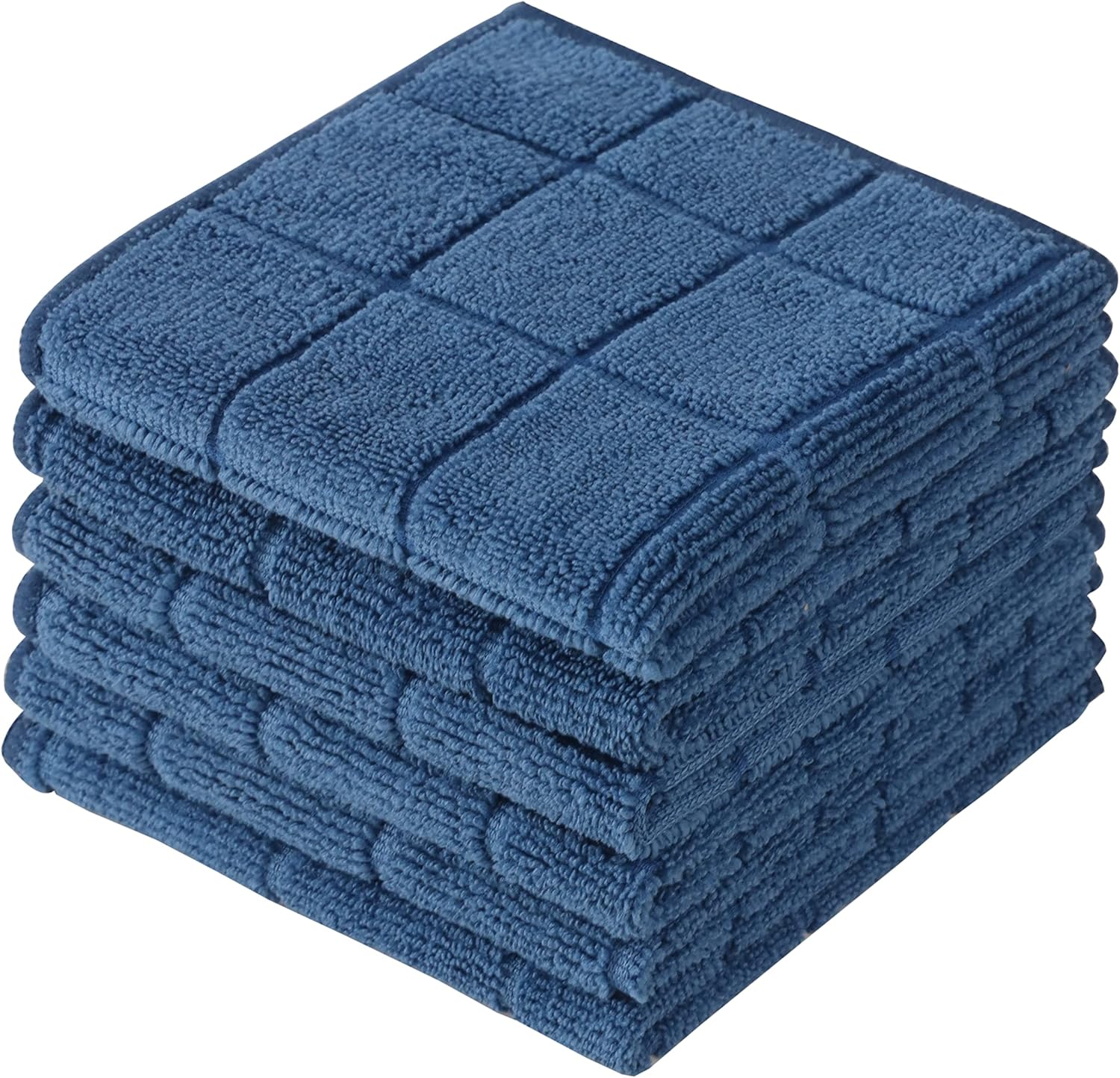 Super Absorbent Navy Blue Dish Rags Set