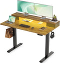 Electric Standing Desk 48 in Height Adjustable with LED Light - Smooth