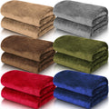 Fleece Sleepover Blanket Set 6 Pack - Soft 40 x 60 in Throws