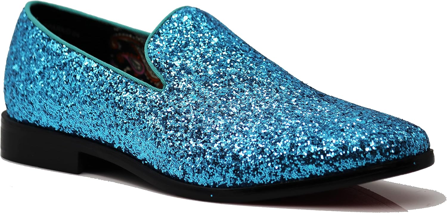 SPK04 Men's Vintage Glitter Dress Loafers by Enzo Romeo