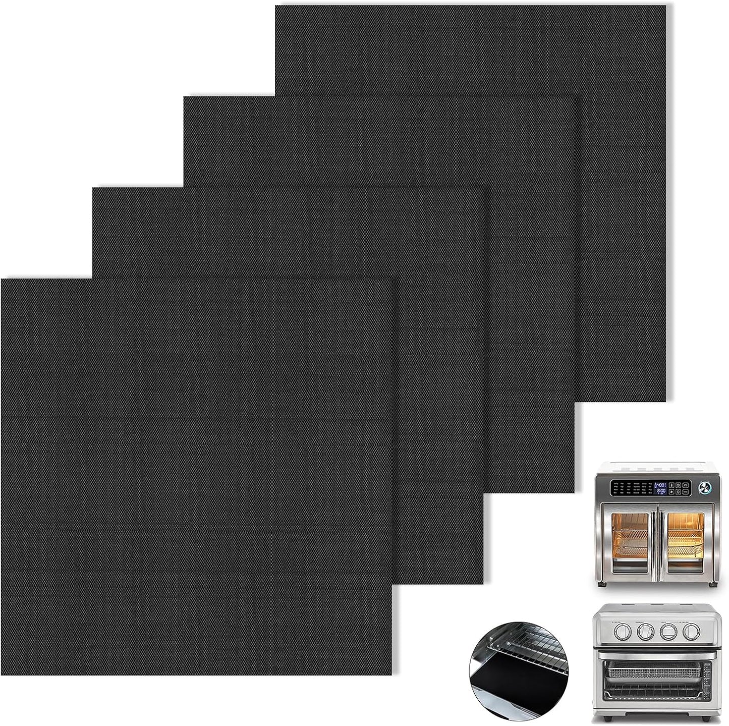 Non-Stick Oven Liners for Air Fryers - 4 Pack