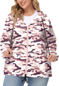 Avoogue Plus Size Raincoat Women Waterproof Hooded Windbreaker