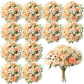 Tigeen 12 Bundles Peonies Champagne Artificial Flower Bouquets