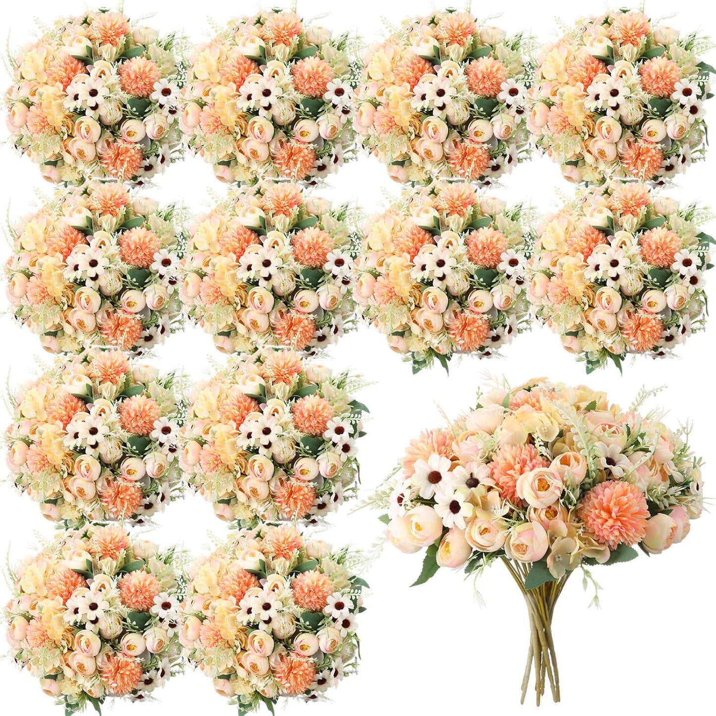Stunning 12 Bundles Peonies Artificial Flowers for Decor