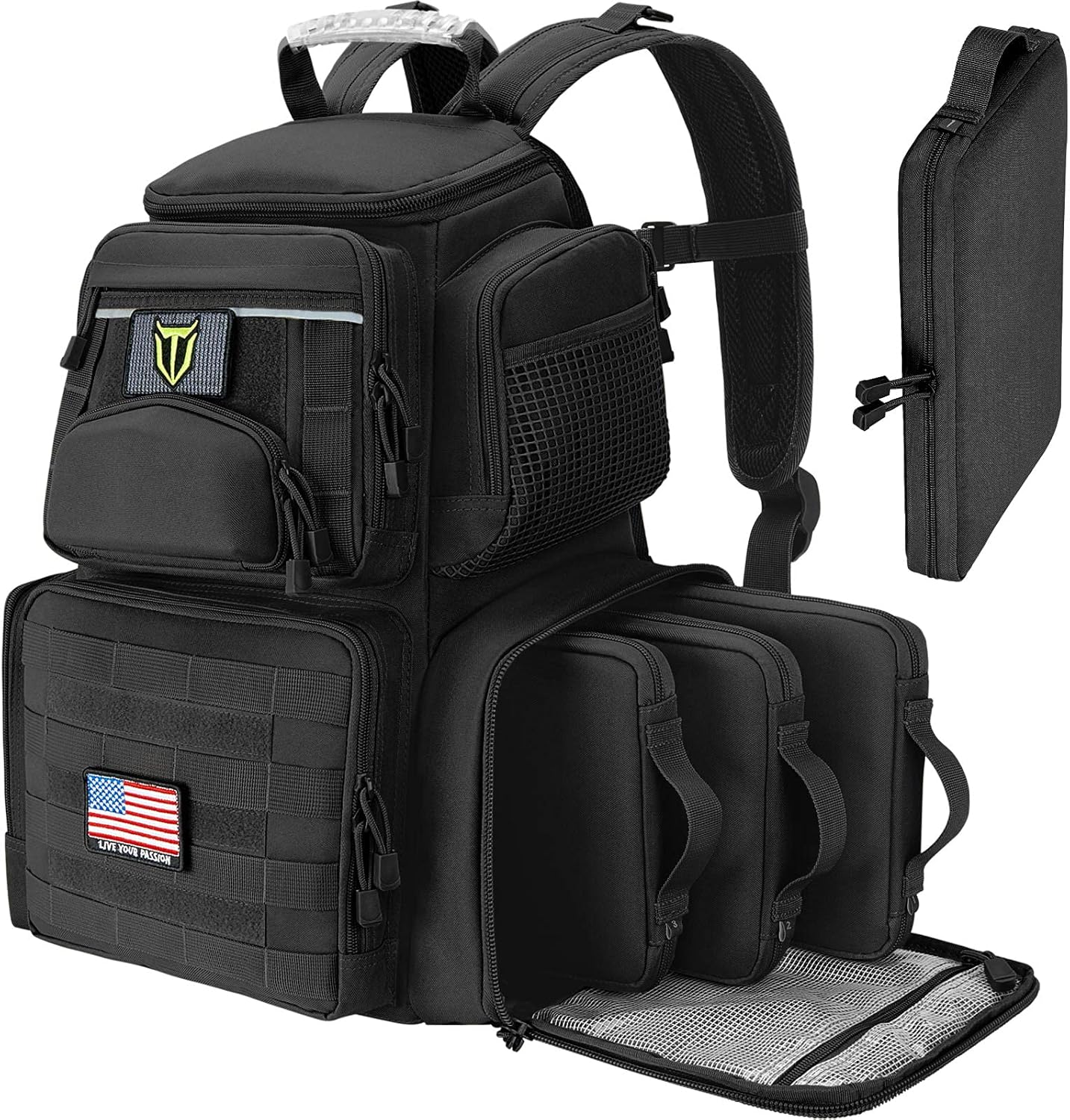 TIDEWE Tactical Range Backpack with Removable Divider and Cases