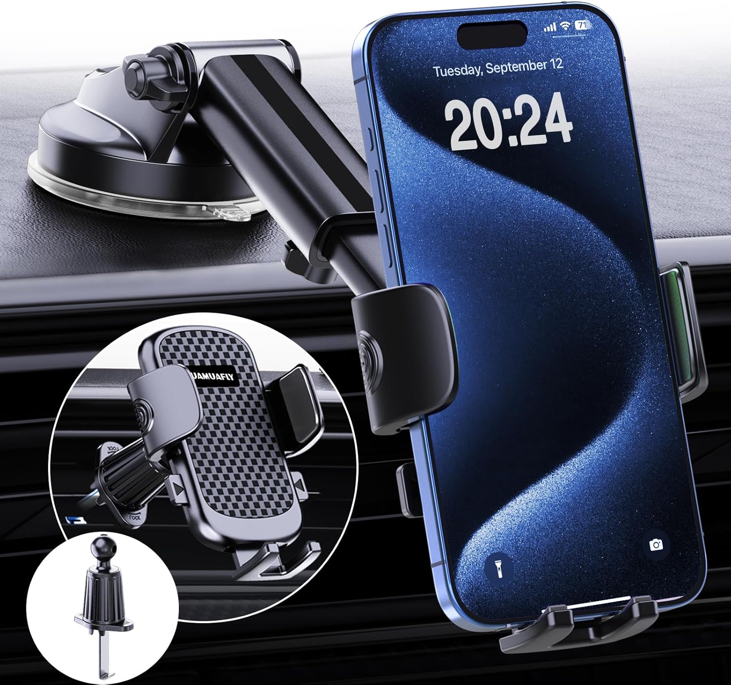 2025 New Car Phone Holder with Strongest Suction & Clip Design