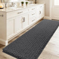 Luxury Grey Bathroom Rug Mat 20x59 in - Ultra Soft Thick Chenille