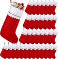 36 Pack Red Felt Christmas Stockings for Holiday Decoration