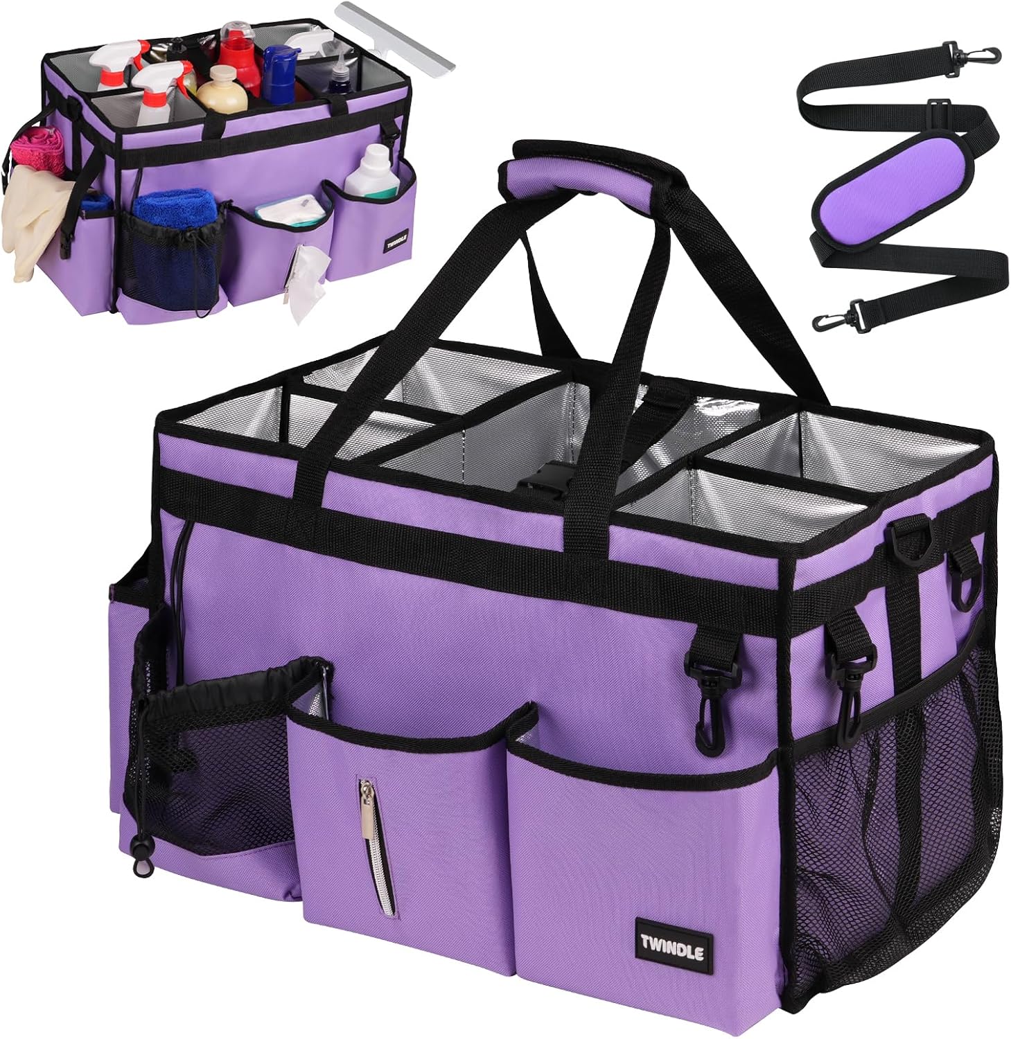 Extra-Large Cleaning Caddy Bag for Efficient Organization