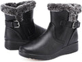 Womens Winter Snow Boots With Leather Comfortable Warm Fur Lining