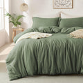 MILDLY Super Soft Duvet Cover Olive Green - Ultra Soft Washed