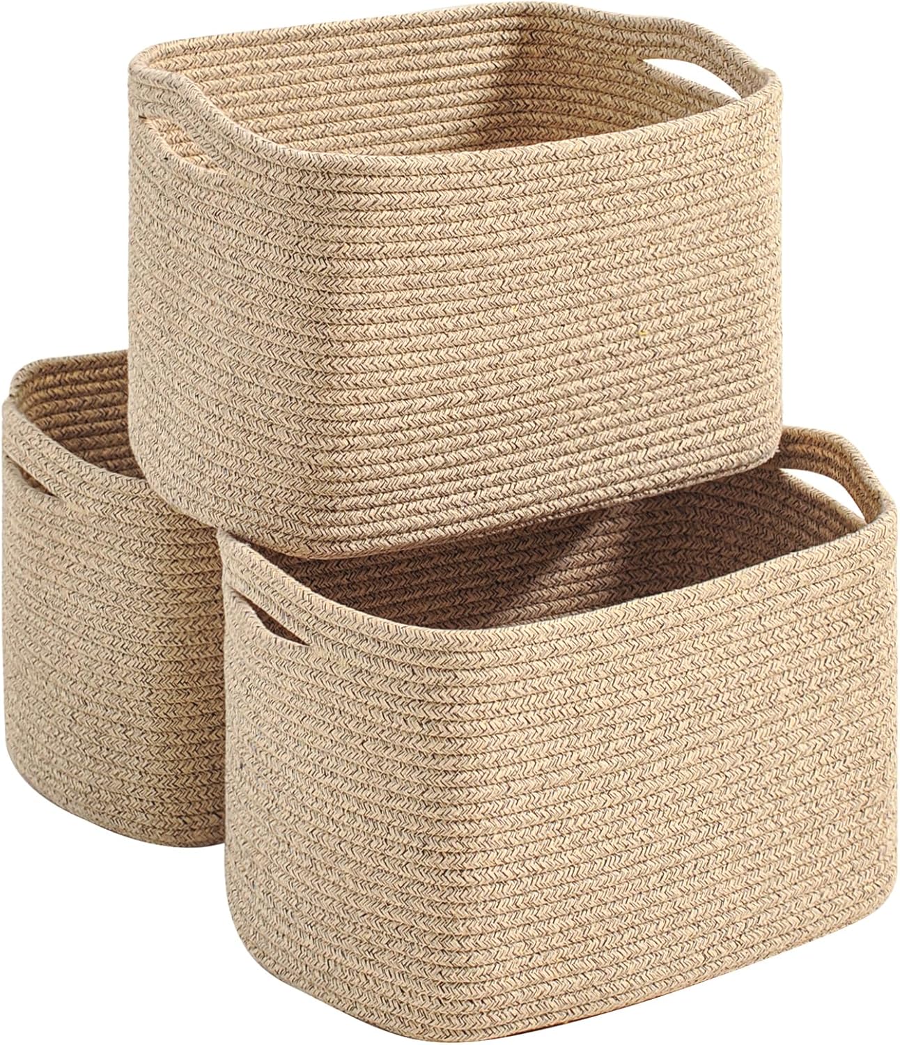 Woven Cotton Rope Storage Baskets for Organizing Your Home