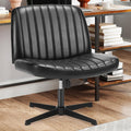 Sweetcrispy Criss Cross Chair Legged Armless Office Swivel - Wide Seat