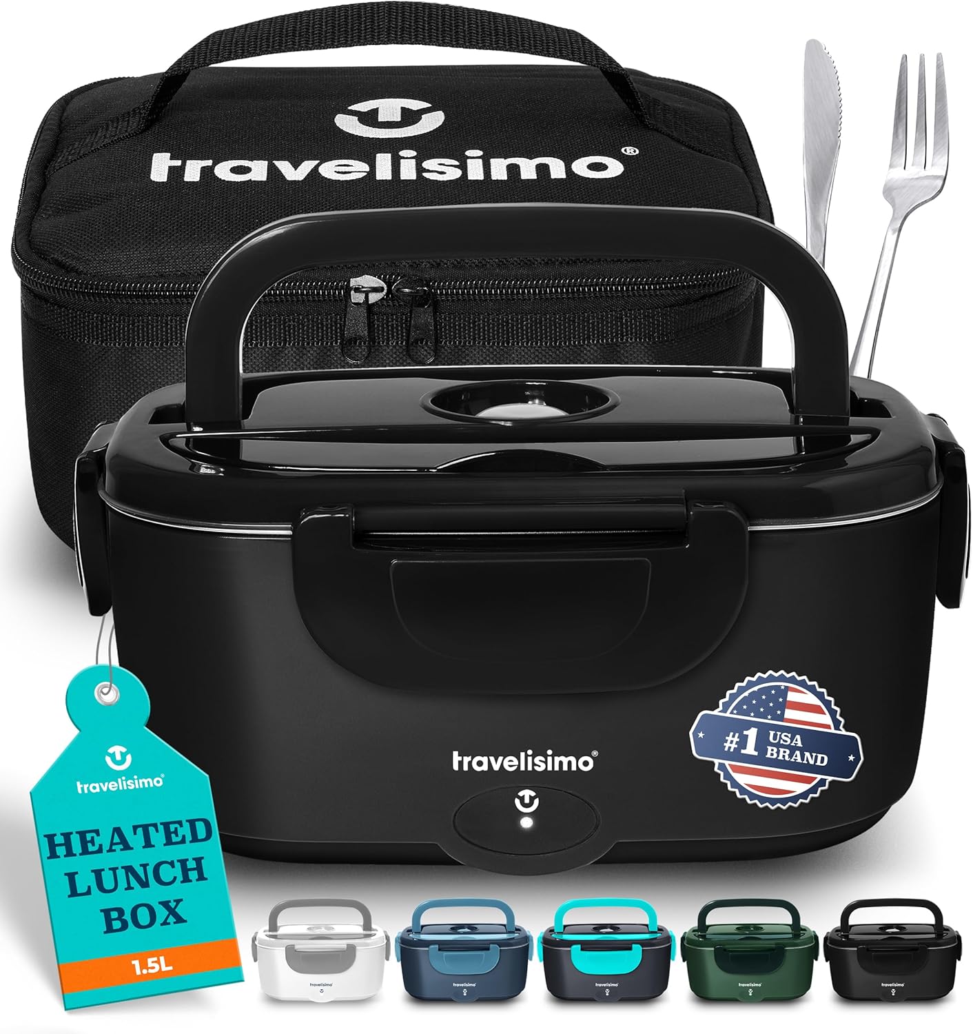 Portable Self-Heating Lunch Box for Adults by TRAVELISIMO