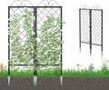 Metal Garden Trellis 2 Pack 53.5 in Tall - Durable Plant Support