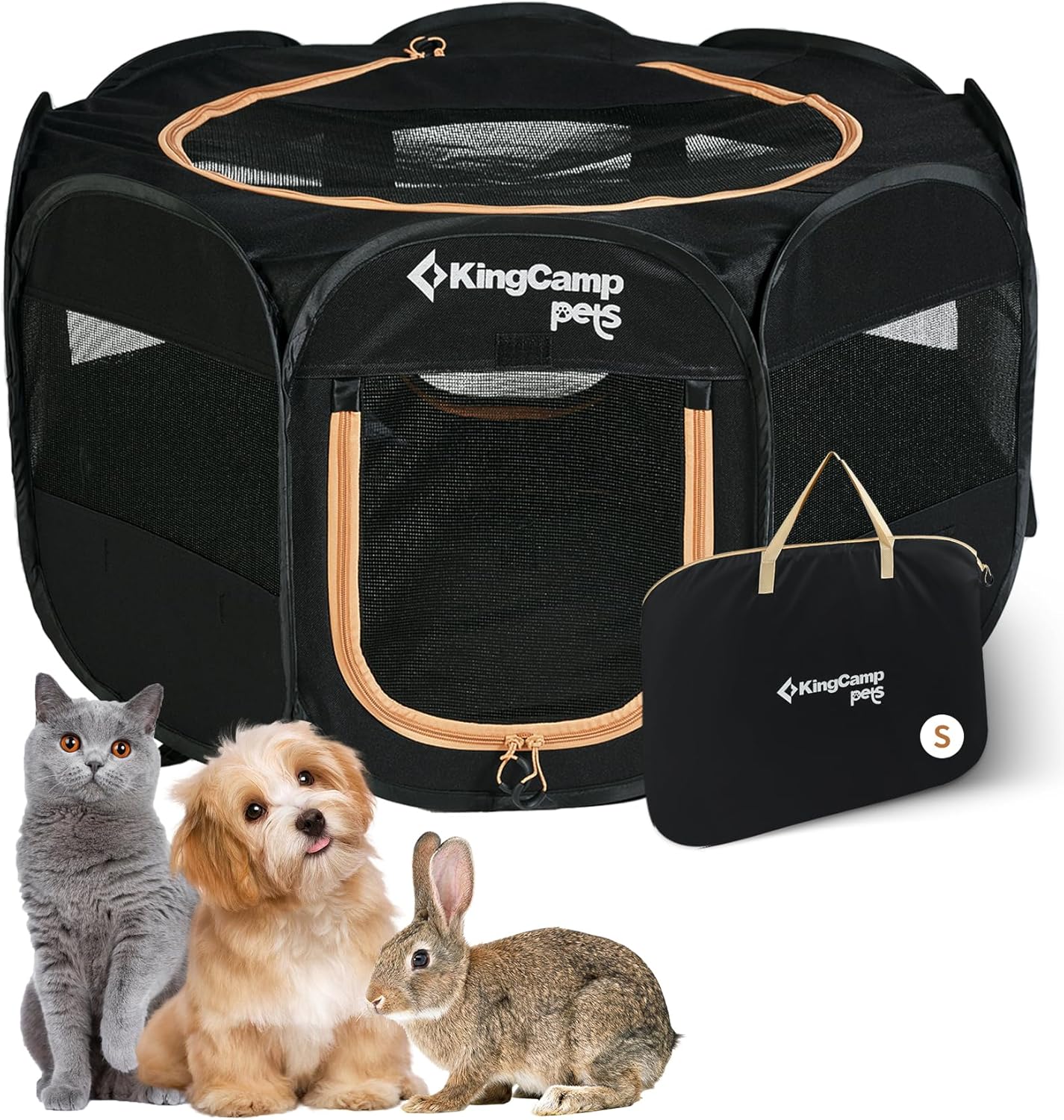 Portable Dog Playpen for Indoor and Outdoor Use by KingCamp