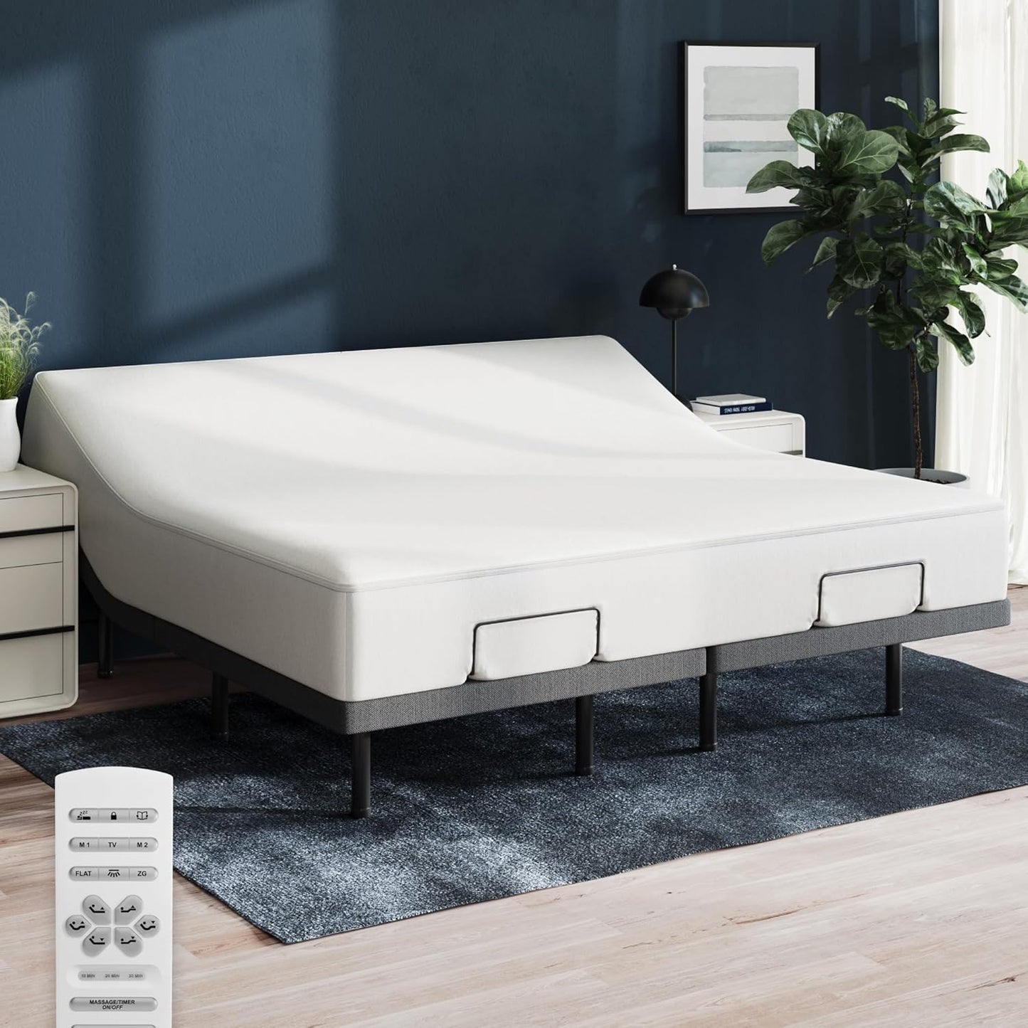 Nectar King Adjustable Base & 12 Mattress for Ultimate Comfort