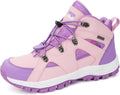Kids Hiking Boots Waterproof Girls Durable TPR Outsole - Easy On/Off