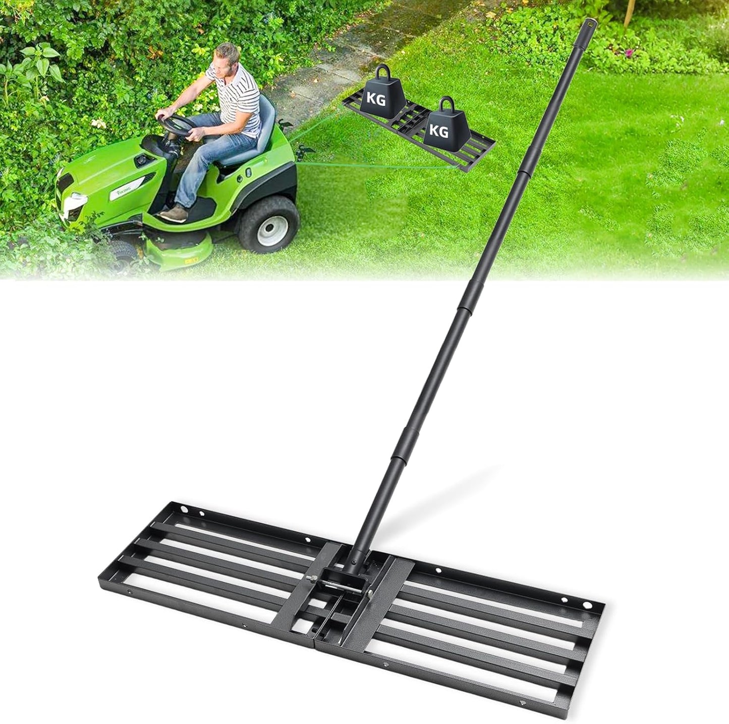 Lawn Leveling Rake Heavy Duty Stainless Steel Tool for Gardens