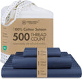 Threadmill 500 Thread Count Twin Damask Stripe Sheets - Breathable