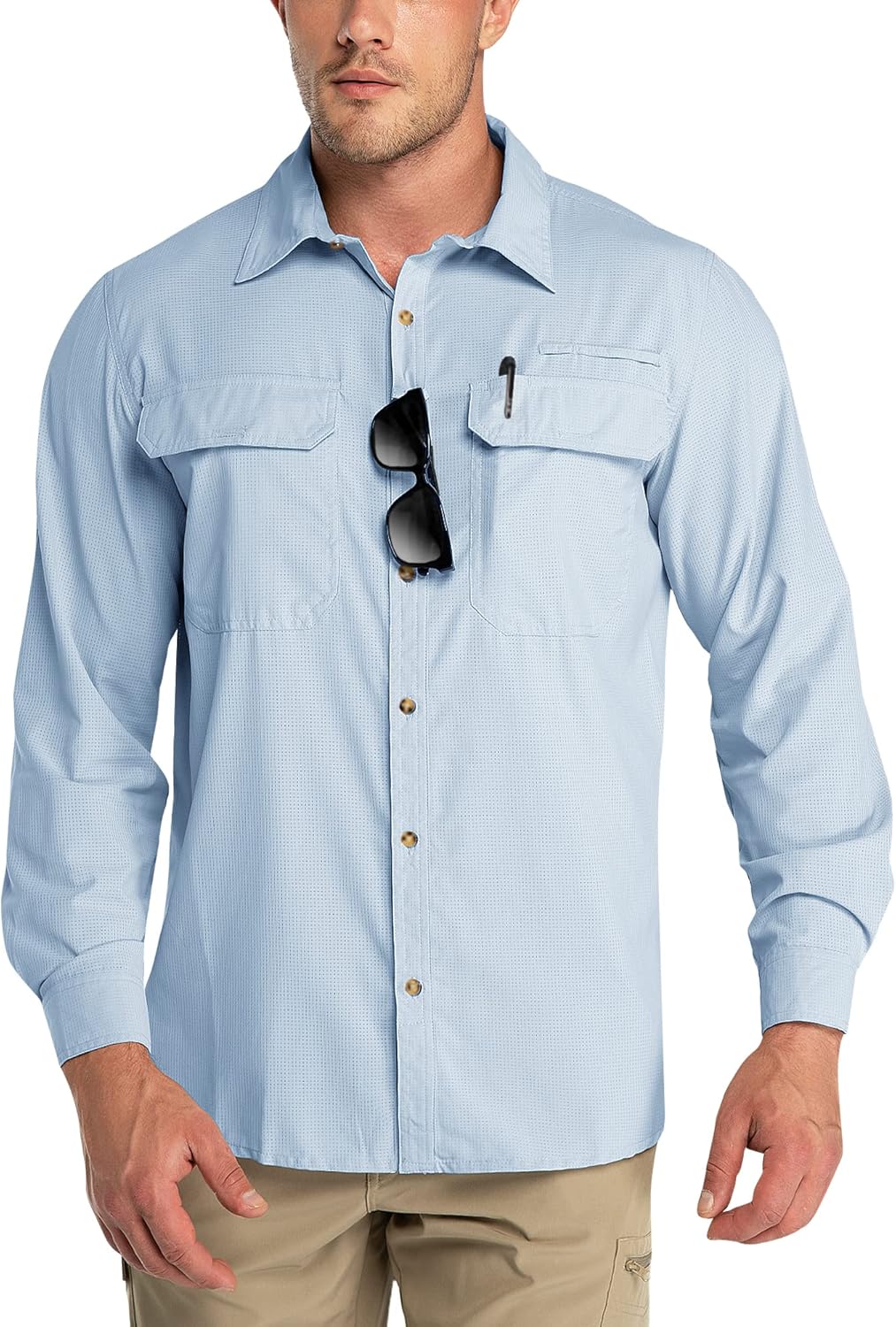 Outdoor Ventures Men's UPF 50+ Sun Protection Shirt for Fishing