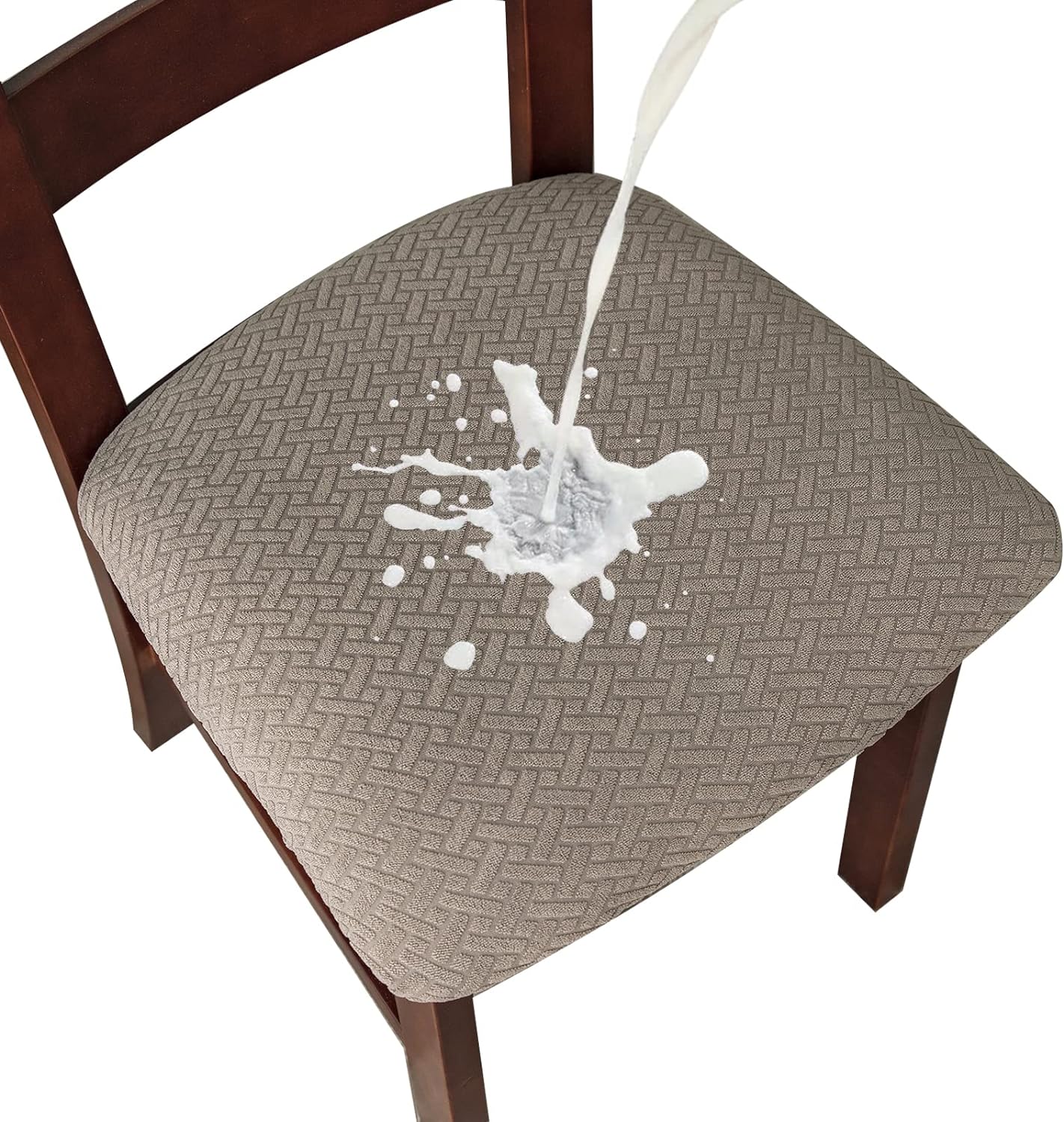 Genina Waterproof Seat Covers for Dining Room Chairs - 6 Pcs