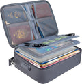 Fireproof Document Box with Lock and Waterproof Seal - Portable 15in x
