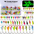THKFISH Ice Fishing Jigs Kit 50PCS/31PCS - Versatile Panfish & Walleye