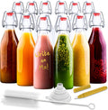 Nevlers 17 Oz Swing Top Glass Bottles 12 Pack - Airtight Storage