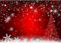 10X8ft Soft Fabric Winter Red Christmas Tree Backdrop - Photo Ready